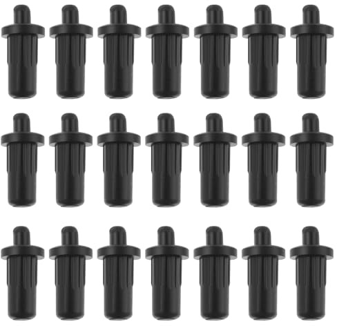 SG Store 50pz 25x11x7.5mm Perni Di Riparazione Per Ante Di Armadi Perni Telescopici In Plastica Perni Di Fissaggio Per Mobili Connettore Per Camera Da Letto Giardino Cucina Porte Finestre Nero