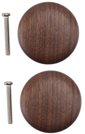 Vaguelly Massivholz Schrankgriff 2 Stück Holzknopf Single Loch Türgriff Für Kleiderschrank Schublade Langlebiges Sicheres Holz Zubehör Für Möbel Und Schränke