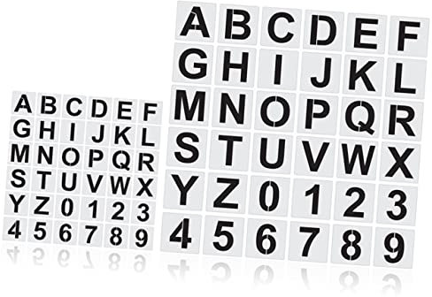 STOBOK 72stücke Sprühschablonen Wiederverwendbare Kompakte Haushalt Druck Schablonen Buchstabenschablonen Wandschablonen Zum Bemalen Für Bastelzubehör
