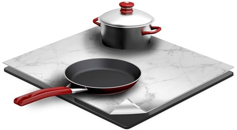 CREARREDA Protection au sol à induction 52 x 60 cm anti-rayures et antidérapante, fabriquée en Italie, pour cuisine, facilement lavable