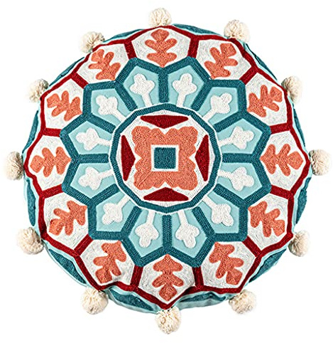 Stile Marocco Grande Rotondo Hippie Cuscino Da Pavimento Per Involucro Etnico Modello Boemia Ricamo Sedute Pouf Cuscino C Cuscino Da Pavimento Copertura