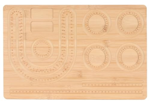ANKROYU Kit de fabrication de bijoux avec planche à perles de qualité supérieure, avec marquages ​​de mesure, pour bricoleurs et designers professionnels, 28,5 x 43 cm