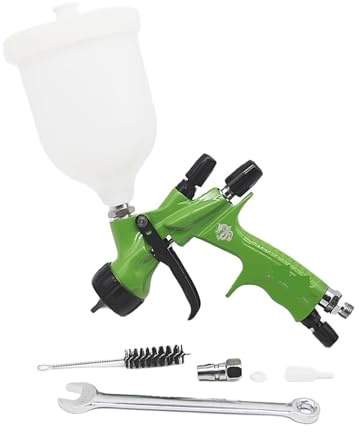 FJLKGDSP Pistola pulverizadora de pintura con boquilla 1,3 mm, pistolas pulverizadoras aire, aerógrafo for pintar automóviles, pistola reparación, herramientas neumáticas(Green)