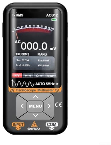 Multímetro osciloscopio digital de mano 2 en 1 con pantalla TFT a color de 3.2 pulgadas, diseño compacto antiquemaduras, conmutación de función de una tecla para pruebas electrónicas y medición