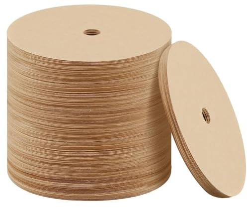 ISTOVO 500 Filtres à Café Percolateur, 3,75 Pouces, Filtre à Café Jetable Naturel Non Blanchi, Filtres à Café à Disque Marron