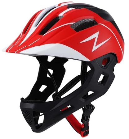 BEALIFE Casco da bici per bambini, casco sportivo per arrampicata, equitazione, pattinaggio a rotelle, viola e rosa, Rosso, da 50 cm a 55 cm
