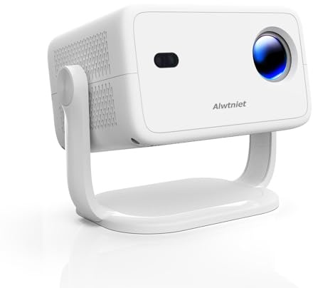 Proyector inteligente Android 13 compatible con 4K, proyectores 1080P con Wifi6 BT5.2, corrección trapezoidal automática mejorada con control de voz, proyector de películas para cine en casa y
