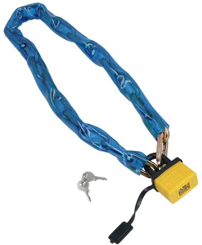 Lock and Chain with Plastic Cover Heavy Duty Waterproof Padlock TE358