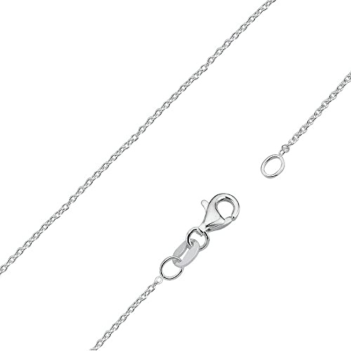 Vinani Fiorentina Halskette aus 925 Sterling Silber für Frauen – glänzende Gliederkette 0,8 mm, filigrane Silberkette, nickelfrei & antiallergisch, F300