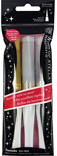 Kuretake Zig Memory System Glitzer-Marker-Set mit Weihnachtsmotiv, 3 Stück