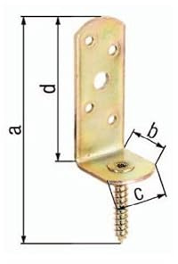 Alberts 843809 Flechtzaunhalter L-Form | in verschiedenen Ausführungen | galvanisch verzinkt, dickschichtpassiviert | Gesamthöhe 83 mm | 50er Set
