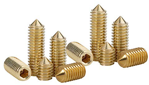 BOZONLI Madenschraube Inbusschrauben Messing Kegelspitzen Innensechskant-Stellschrauben, M4×8mm,20 pcs
