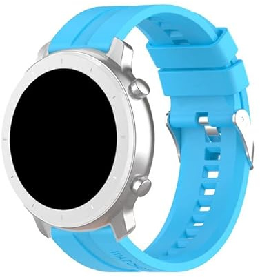 COOL SMARTPHONES & TABLETS ACCESSORIES Correa Universal 22mm Amazfit GTR/Stratos/Huawei/Samsung/Elite/Sunset Goma Celeste, Estandar