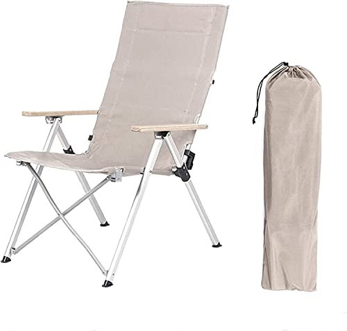 Tragbarer Klapp-Liegestuhl im Freien, verstellbarer Stuhl mit langer Rückenlehne, Outdoor-Camping-Liegestuhl, Picknick, Strand, Freizeitstuhl, leichtes Fahrzeug, Aluminium-Strandstuhl N times lucky