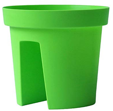 Yalych Vase Blume 1 Stück Balkongeländer Kreativer Reittopf Plastikblumentopf Gartenarbeit Pflanzen Blumentopf Leitplanke Satteltopf (Color : Pink) Wohnkultur (Color : Green)