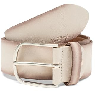 MUSTANG Leder Gürtel Women Leather Belt W110 Cream beige