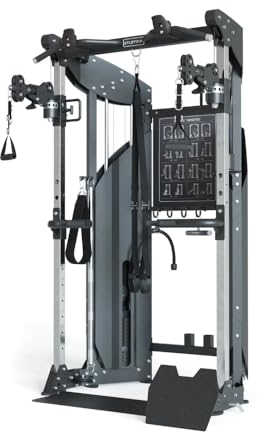 Atletica Mirage | Kraftturm Kabelzug Station | 360° Duale Kabelzug-Rotation mit Rückenstütze | Kompaktes Design mit nur 93cm Tiefe | Corner Station