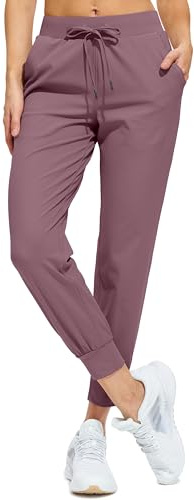 Libin Pantalones Deportivos Mujer Pantalón de Chándal con Bolsillos Elásticos Transpirables para Correr Gimnasio Deportes Jogging Casual, Lila Vintage L