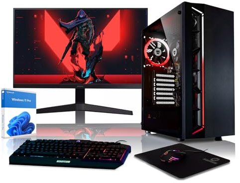 BEASTCOM Q3 | PC Gamer Complet | AMD Ryzen 3 4X4.00Ghz | 8Go RAM | 512Go SSD | 4K Vega 8 Graphique | Écran LED 24 + Clavier + Souris + Tapis de Souris | HDMI | WiFi | Windows 11 Pro