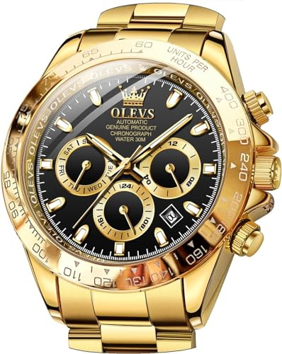 OLEVS Herrenuhr Automatik Skelettierte Luxus Diamanten Mechanische Uhr Wasserdicht Leuchtende Armbanduhr