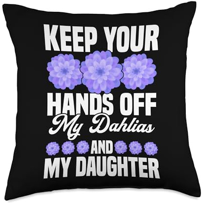 Dahlia Seeds for Planting Dahlia Enthusiast Black Dahlias Throw Pillow
