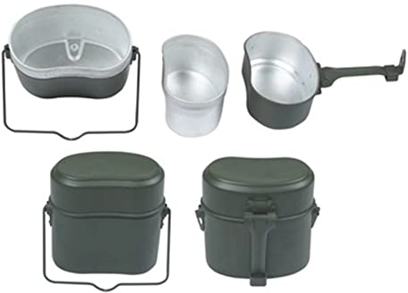 Barattolo Militare Kit, Set di Piatti Bento Box da Cucina Portatile in Lega di Alluminio per Campeggio Escursionismo Picnic Barbecue Spiaggia