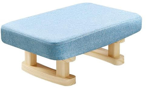 Vinbcorw Fußhocker,Stapelhocker aus Holz mit Antirutschmatte,Gepolsterte Sitzhocker Kiefernholzbeinen und gepolstertem Wechselschuhhocker für Wohn- und Schlafzimmer,A4