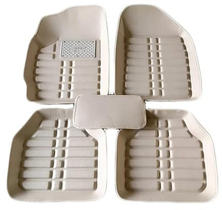 Auto Fussmatten Für Kia Für Rio 3 4 Für Sorento Für Cerato Für Soul Für Optima K5 Für Opirus Für Picanto Für Stinger Für Seltos Auto Zubehör Auto Fußmatten Automatte Passend(Beige)