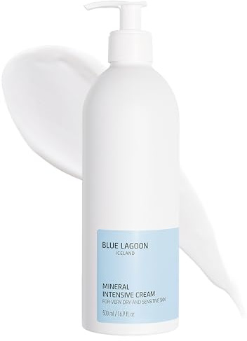 Blue Lagoon Skincare Mineral Intensive Cream - Reichhaltige Feuchtigkeitscreme - Enthält Blue Lagoon Meerwasser zur Feuchtigkeitspflege - Sanft und beruhigend - Verhindert trockene Haut - 500ML