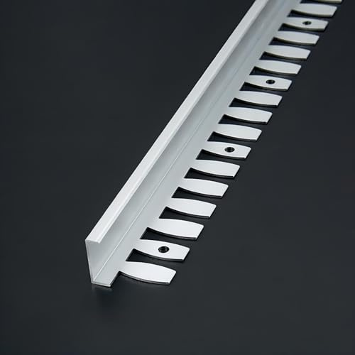 Raouoae Universelles Biegbares Abschlussprofil Abschlussleiste Eloxiertem Aluminium 135cm 2 Stück C-Form Profil Treppenkantenprofil Passend Für Jede Fliesenart(Silber,Hoch: 8.5mm)