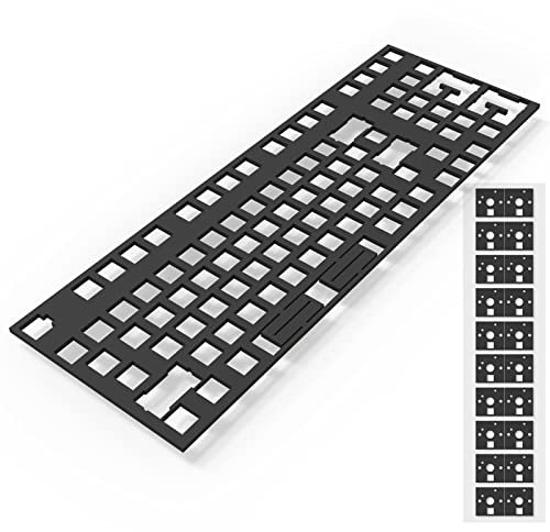 RUNJRX Poron Keyboard PCB Foam 98 Layout, Poron Switch Pads 120 Pieces and Keyboard Muffler for Custom Keyboards