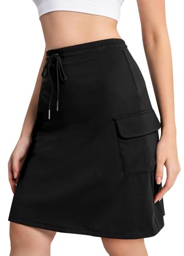Bezioner Falda Pantalon Mujer hasta la Rodilla Falda Tenis de Cintura Alta Golf Skort Faldas Deportiva con Bolsillos y Pantalones Cortos Integrados