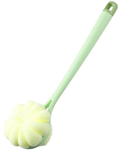 Kengee Rückenbürste Dusche, Duschbürste Rückenschrubber Körperbürste Rücken für Frauen Badebürste Duschschwamm mit Langem Stiel Body Back Shower Brush Scrubber Schwamm Trockenbürste Körper (C Grün)