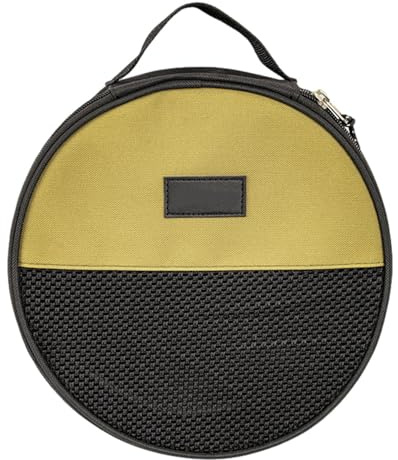 Bolsa redonda de almacenamiento para vajilla, bolsa de protección anticolisión, bolsa de almacenamiento gruesa con cremallera y asa de transporte, bolsa de almacenamiento de cubiertos para camping,