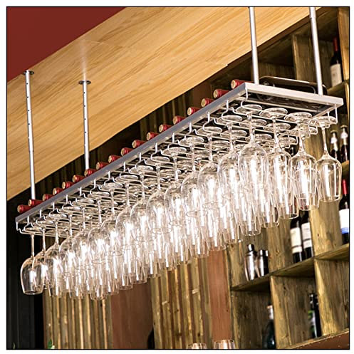 Weinglas-Halter zur Wandmontage, silberfarben, für Weingläser und Stielgläser, Metall, Eisen, für Möbeldekoration