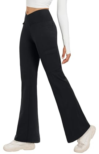 baleaf Thermoleggings Damen Winter Outdoorhose XS-2XL | 74CM Fleecegefütterte DWR-Beschichtung Wasserabweisend, 4-Wege-Stretch Stoff, V-Crossover Highwaist für Wander Camp Ski
