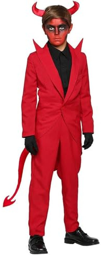 Red Devil Costume for Boys Girls Star vs The Forces of Evil Halloween Fancy Dress Costume with Devil Horns Pitchfork Children's Devil Christmas Carnival Party Succubus Demon Cosplay 2025 New