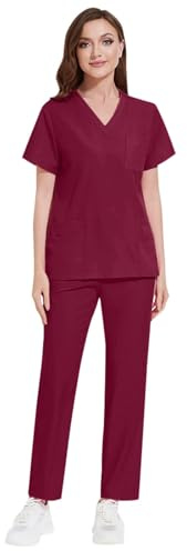MaNMaNing Completo Lavoro Unisex per Infermieri e Tecnici con Top e Pantaloni Protettivi per Professioni Sanitarie Funzionale Prattico