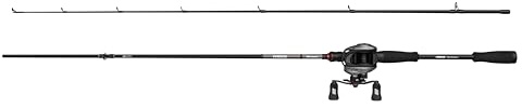 Abu Garcia Max X Casting-Rute & Rolle Combo | Low Profile Baitcaster-Rolle für Süßwasser | 5+1 Lagersystem | Raubfisch-Köder-Set | Mehrere Größen