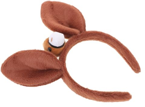 IWOWHERO Pferde Stirnband Haarreif für Silvester Neujahrs Party Weiches Plüsch Pferdeohren Haaraccessoire für Teenager und Erwachsene Festlicher Kopfschmuck für Motto und Cosplay Feiern