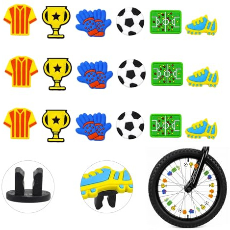 JOVYTH 18 Rayon Vélo Réflecteurs, Clips Clignotant Vélo Pour Enfant, Déco Sécuritaire à Clipser