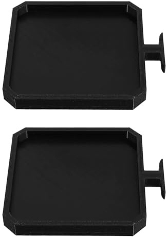 Alipis 2 Pièces Support Mural Carré pour Petits Pots de Plantes, Compatible Panneaux Acoustiques, en Plastique Noir, Dimensions 12,3x10,8x1,2 Cm, Support Amovible et Sécurisé
