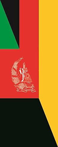 U24 Fahne Flagge Afghanistan-Deutschland im Hochformat Premiumqualität 120 x 300 cm