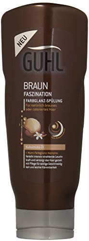 Guhl Faszination Braun Balsam-Spülung / Conditioner - 2er Pack (2 x 200 ml) - mit Kukuinuss-Öl - für natürlich braunes und coloriertes Haar