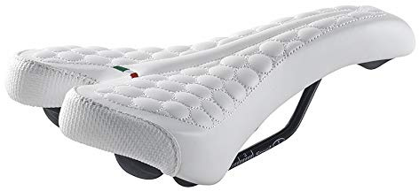 Selle Montegrappa Sella FatBike MTB da Trekking Unisex SM 4010 in 6 Colori Prodotto in Italia, Bianco