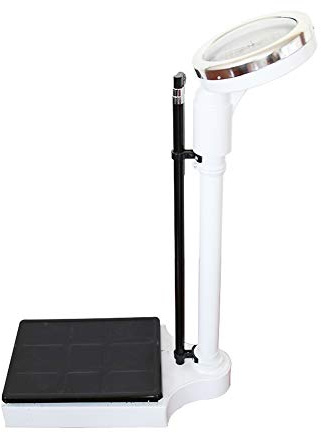 Mechanische Waage mit Messstab, Professionelles, extragroßes, analoges, mechanisches Zifferblatt, Medizinische Gesundheitswaage mit übergroßem, analogem Zifferblatt, für Fitnessstudios, Privathäuser