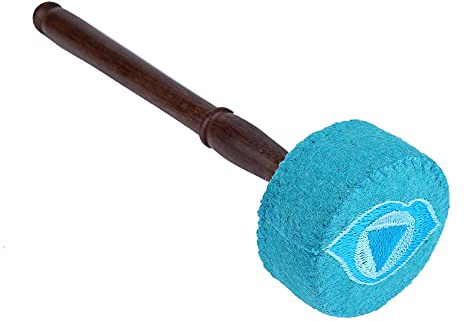 Tibetan Singing Bowl Striker Mallet Hand Made Hard Wood Felted Mallet Stick Buddhism Attachment(Light blue) Buddhist Supplies Religious Supplies Buddhist Supplies