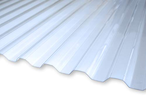 KAISER plastic® set di 5 lastre ondulate | Xtra Strong (PC) | lisce e trasparenti | spessore trapezoidale 76/18-1mm | 90 x 117 cm | Made In Germany