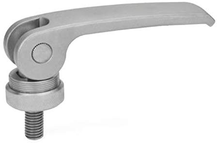 Tenditore eccentrico in acciaio inox, lunghezza 101 mm, rondella di appoggio, vite M8 da 25 mm.