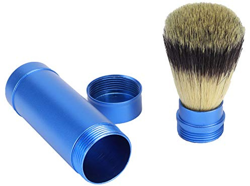 Rakborste, män bärbar skäggborste resor ansiktsrengöring skummande rakborste grooming verktyg aluminium + borste hårmaterial